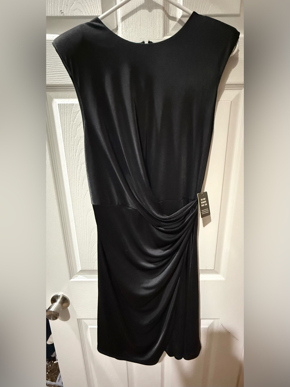 Express Black Maxi Dress with Side Drape